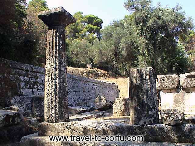 CORFU MON REPOS - The Doric temple of Hera built in the 4th century BC and it was the biggest temple of Paleopolis.