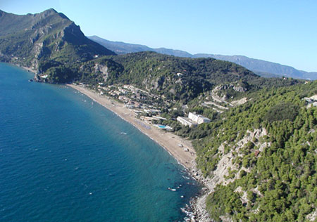 GLYFADA FROM ABOVE - A panoramic view of Glyfada beach.